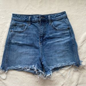 Lucky Brand High Waist Jean Shorts Size 27 Dark Wash